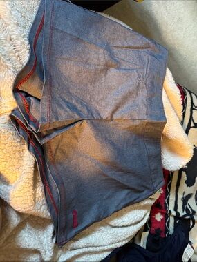 Nautica Gray Boxer-Style Sleep Shorts with Red Stitching